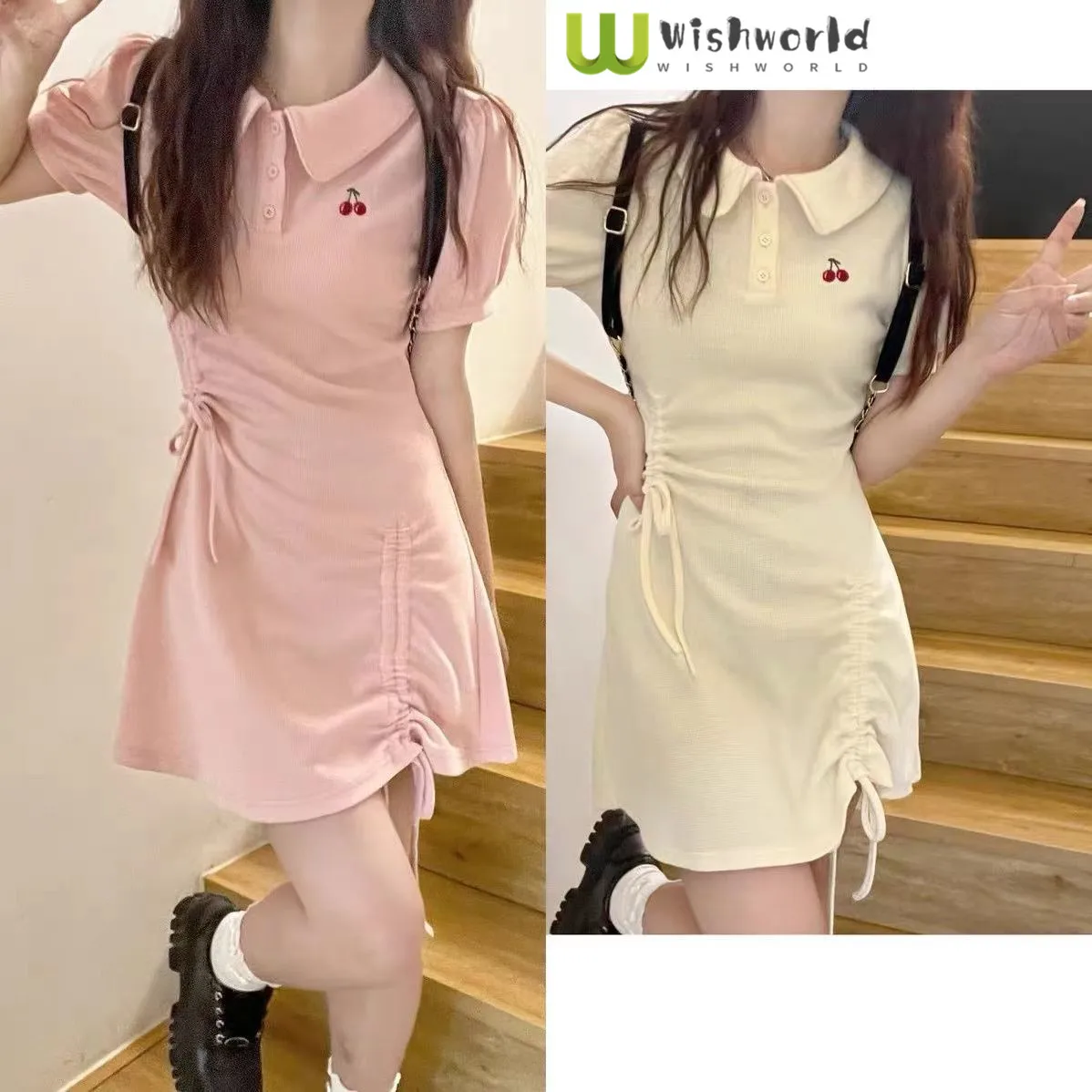 Fashionable and Casual Cherry Polo Skirt for Women in Spring and Summer New College Style Drawstring A-line Skirt
Fashionable and Casual Cherry Polo Skirt for Women in Spring and Summer New College Style Drawstring A-line Skirt