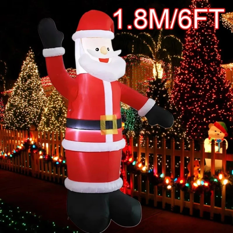 Christmas Decorations Inflatable Toys Wave Santa Claus Built-in LEDs Inflated Model Toy Outdoors Xmas Festival Party Yard Props
Christmas Decorations Inflatable Toys Wave Santa Claus Built-in LEDs Inflated Model Toy Outdoors Xmas Festival Party Yard Props