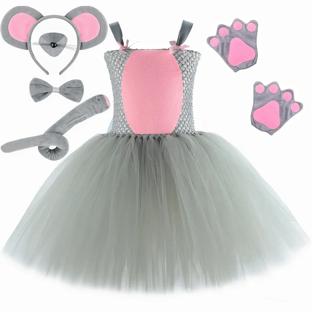 Baby Girls Grey Mouse Costumes for Gray Rat Princess Dresses with Ears Bow Tie Tail Children Halloween Birthday Tutu Outfit
Baby Girls Grey Mouse Costumes for Gray Rat Princess Dresses with Ears Bow Tie Tail Children Halloween Birthday Tutu Outfit