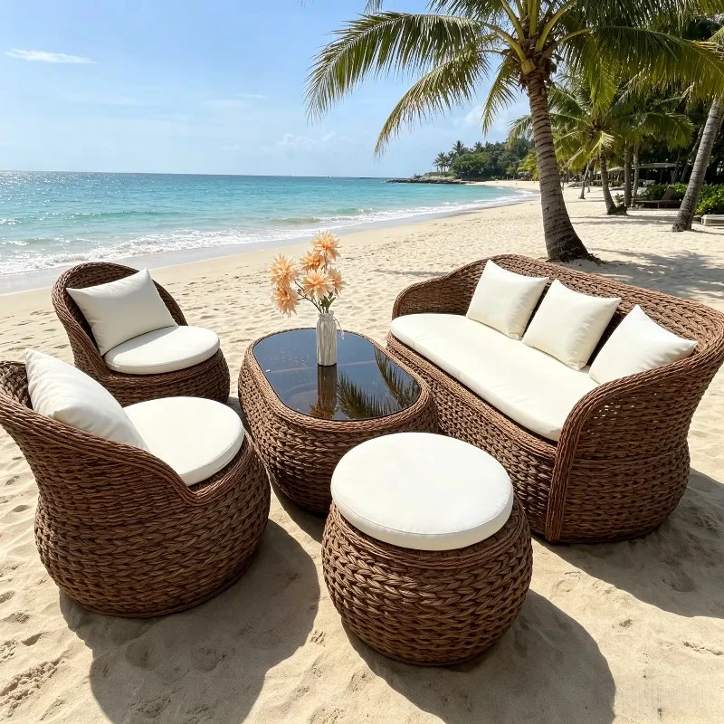 # Outdoor Teak Rattan Sofa Chair Combination Courtyard Balcony Multi-Three-Piece Set Waterproof Sunscreen
# Outdoor Teak Rattan Sofa Chair Combination Courtyard Balcony Multi-Three-Piece Set Waterproof Sunscreen