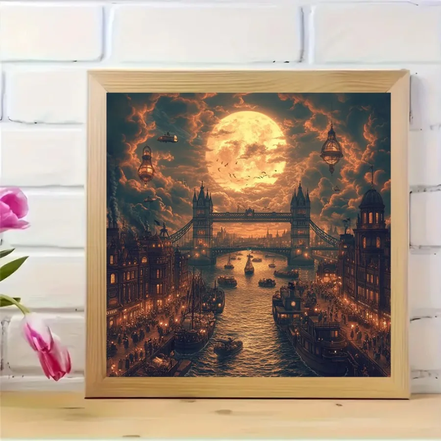 Retro Steampunk London Bridge Jigsaw Puzzle 500/1024 PCS Holiday Stress Relieving Fun Games Home Decor Holiday Gifts
Retro Steampunk London Bridge Jigsaw Puzzle 500/1024 PCS Holiday Stress Relieving Fun Games Home Decor Holiday Gifts