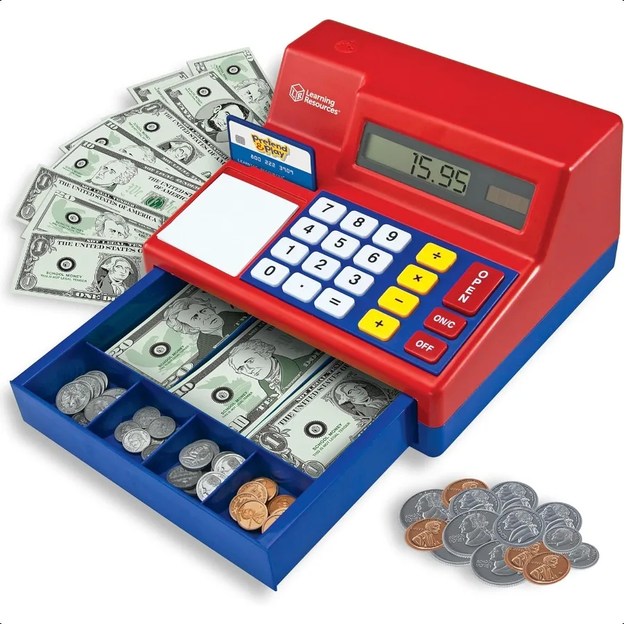 Learning Resources Pretend Play Calculator Cash Register Toy Gift for Toddler Toys Play Money Credit Card Shopping Store Playse
Learning Resources Pretend Play Calculator Cash Register Toy Gift for Toddler Toys Play Money Credit Card Shopping Store Playse