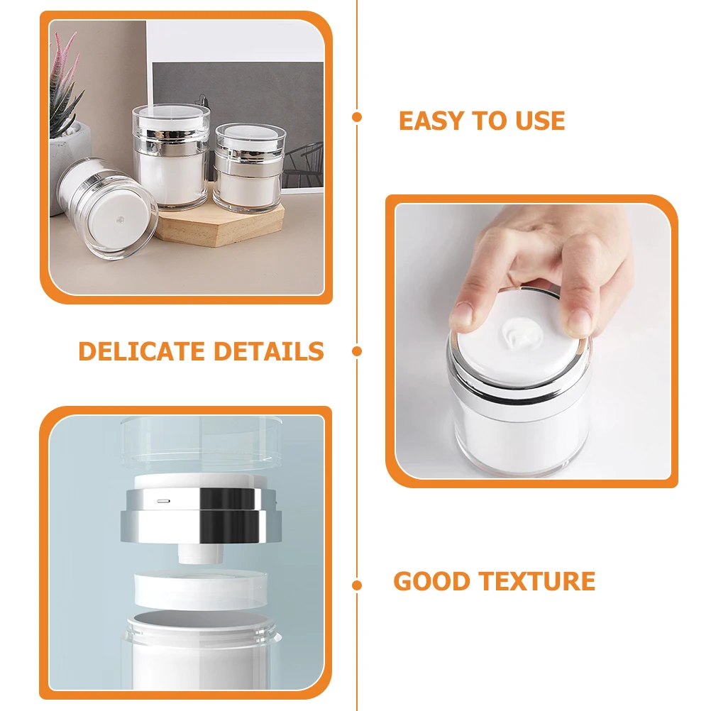 4Pcs Travel-Friendly Airless Pump Bottles Refillable Lotion Dispensers for Moisturizer and Serum
4Pcs Travel-Friendly Airless Pump Bottles Refillable Lotion Dispensers for Moisturizer and Serum