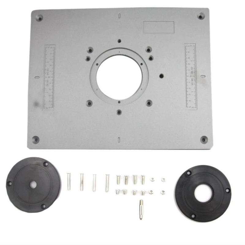 Aluminum Router Table Insert Plate The Trim Panel Universal Trimming Machine Flip Board For DIY Woodworking Benches With Insert
Aluminum Router Table Insert Plate The Trim Panel Universal Trimming Machine Flip Board For DIY Woodworking Benches With Insert