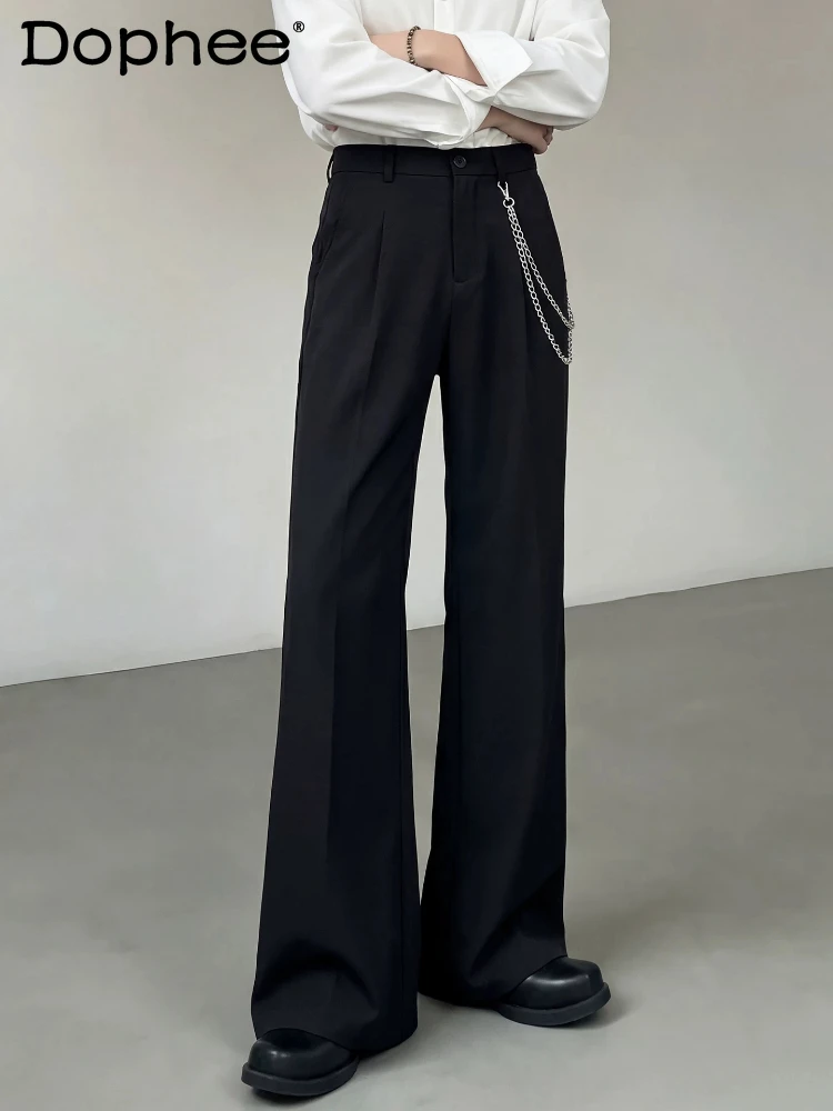 2026 Men's Spring New Fashion Chain Micro-flared Trousers Men's High Waist Wide Legs Solid Color Trousers Comfort Handsome Pants
2026 Men's Spring New Fashion Chain Micro-flared Trousers Men's High Waist Wide Legs Solid Color Trousers Comfort Handsome Pants