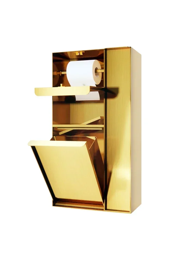 Toilet hidden trash can wall cabinet 304 stainless steel embedded in toilet tissue box high-end extremely narrow niche
Toilet hidden trash can wall cabinet 304 stainless steel embedded in toilet tissue box high-end extremely narrow niche