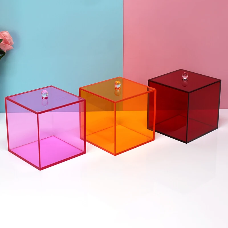 Translucent Acrylic Storage Box with Lid and Handle, Cosmetic Storage Case, Supermarket Display Cabinets, Desktop Organiser
Translucent Acrylic Storage Box with Lid and Handle, Cosmetic Storage Case, Supermarket Display Cabinets, Desktop Organiser