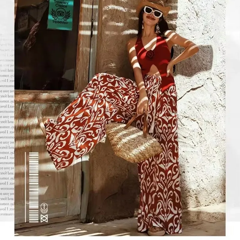 TIYIHAILEY Wide Leg Long Pants For Women Trousers Elastic High Waist Casual Printed Ladies 2026 New Fashion M L Red Floor Length
TIYIHAILEY Wide Leg Long Pants For Women Trousers Elastic High Waist Casual Printed Ladies 2026 New Fashion M L Red Floor Length