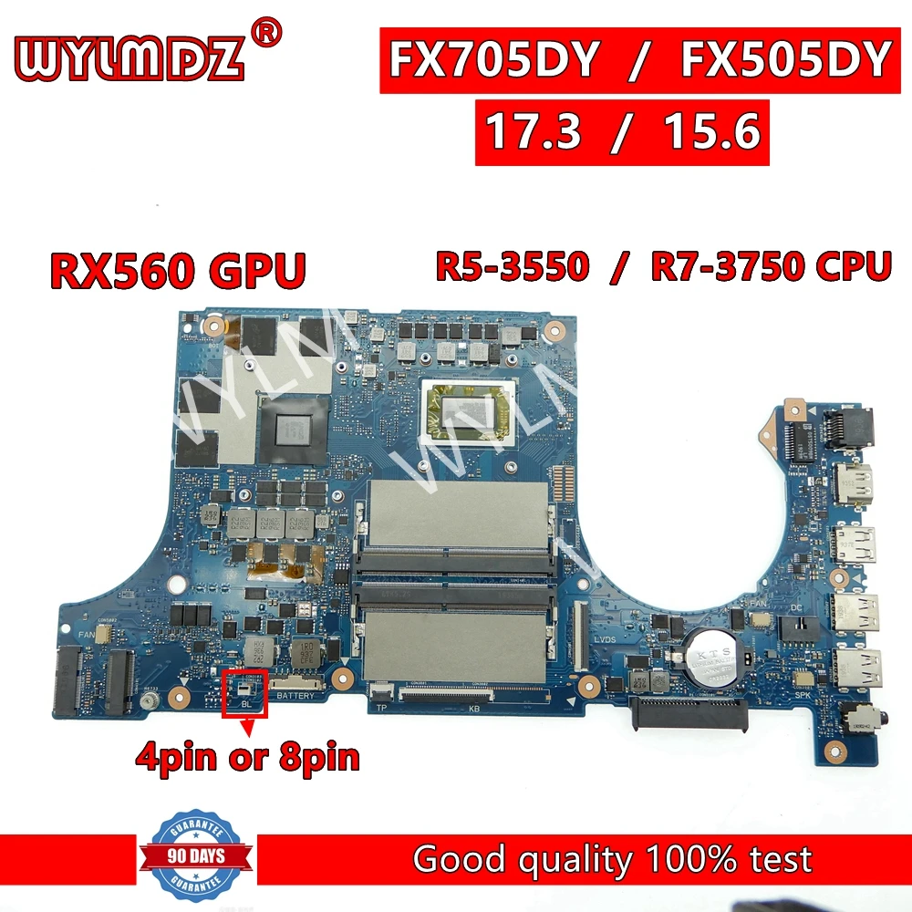 FX505DY с RX560 GPU R5-3550 R7-3750 CPU Материнская плата Asus TUF Gaming FX505D FX705DY FX505 FX705D материнская плата для ноутбука
FX505DY с RX560 GPU R5-3550 R7-3750 CPU Материнская плата Asus TUF Gaming FX505D FX705DY FX505 FX705D материнская плата для ноутбука