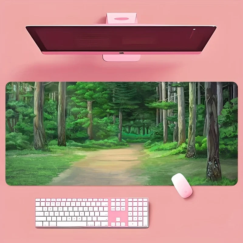Large Forest Pathway Mouse Pad Desk Mat with Lush Green Trees Office Pc Accessories Carpet Non-slip Pad Keyboard Mousepad 90x40
Large Forest Pathway Mouse Pad Desk Mat with Lush Green Trees Office Pc Accessories Carpet Non-slip Pad Keyboard Mousepad 90x40