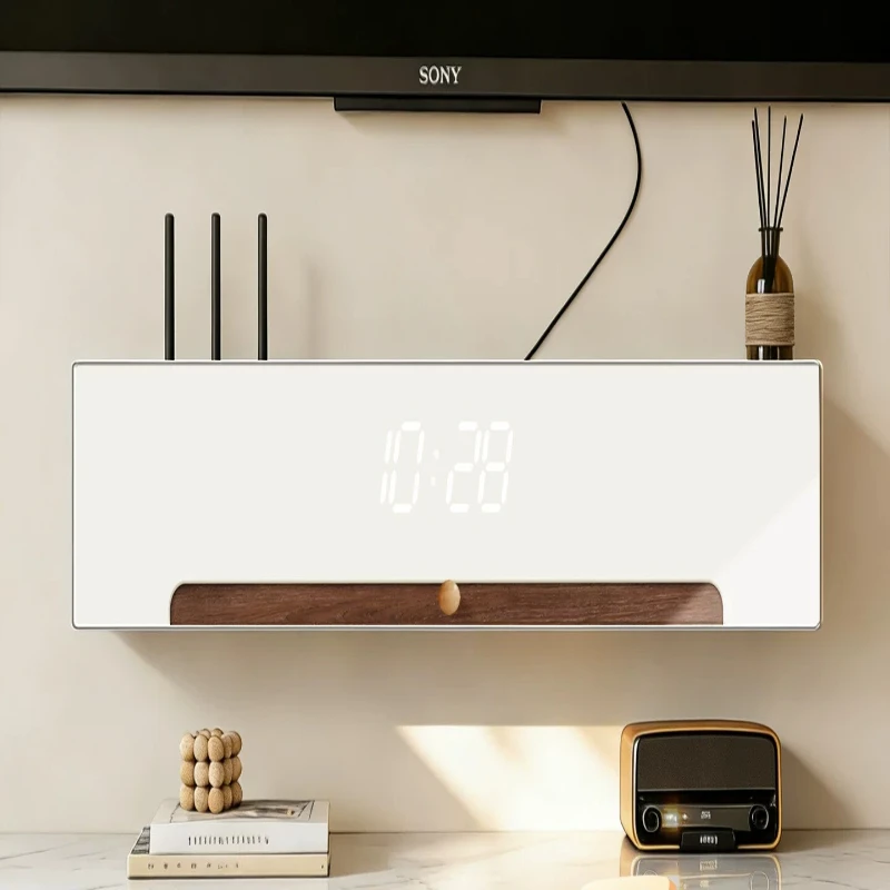 Premium No Drill White Router Organizer, Flip Top Set Top Cable Box, TV Cabinet Socket Hider, Multi Function Cover Shelf
Premium No Drill White Router Organizer, Flip Top Set Top Cable Box, TV Cabinet Socket Hider, Multi Function Cover Shelf