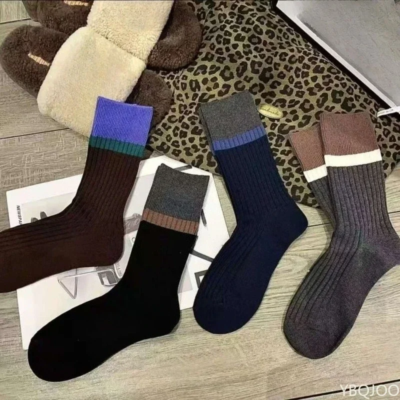 5 пар осенних новых модных полосатых белых носков средней длины с цветовыми блоками, простые и удобные носки для женщин
5 пар осенних новых модных полосатых белых носков средней длины с цветовыми блоками, простые и удобные носки для женщин