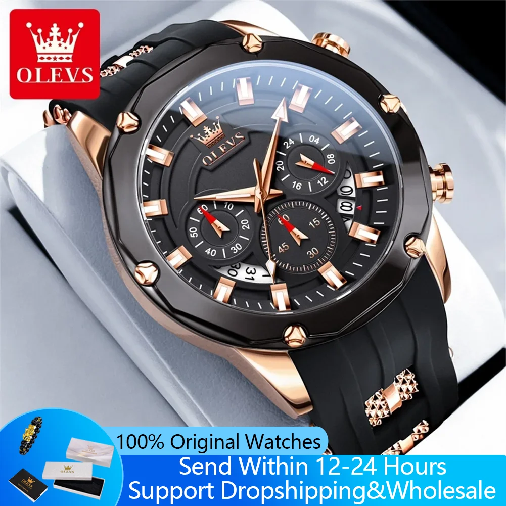 OLEVS 9991 Watch For Men 45mm Big Dial Chronograph Quartz Man Wristwatch Waterproof Luminous Silicone Strap Fashion Men's Watch
OLEVS 9991 Watch For Men 45mm Big Dial Chronograph Quartz Man Wristwatch Waterproof Luminous Silicone Strap Fashion Men's Watch