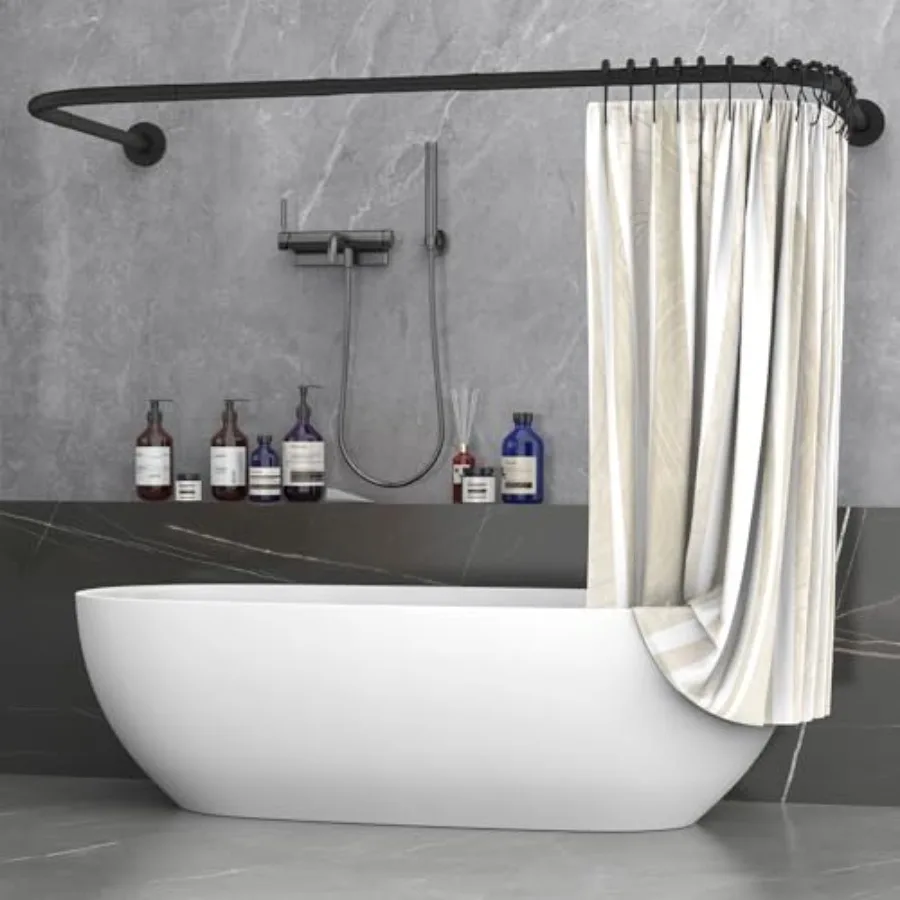 Shower curtain rod U/L shapd 29.5"x 59"-75" x29.5" adjustable shower curtain rod never rusts curved shower curtain rod for bedr
Shower curtain rod U/L shapd 29.5"x 59"-75" x29.5" adjustable shower curtain rod never rusts curved shower curtain rod for bedr
