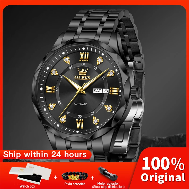 OLEVS 6727 Mens Watch Original Automatic Mechanical Wristwatch Waterproof Luminous Calendar Week Watch For Man&Woman Gifts Box
OLEVS 6727 Mens Watch Original Automatic Mechanical Wristwatch Waterproof Luminous Calendar Week Watch For Man&Woman Gifts Box