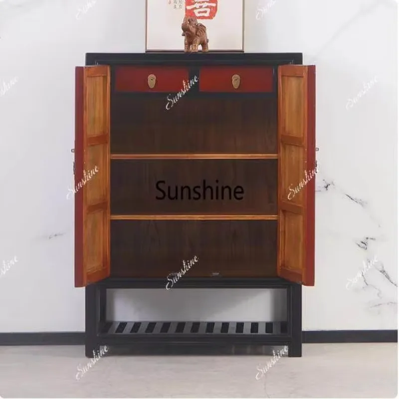 New Chinese-style painted furniture shoe cabinet, entrance storage 2 foyer decorative partition cabinet
New Chinese-style painted furniture shoe cabinet, entrance storage 2 foyer decorative partition cabinet