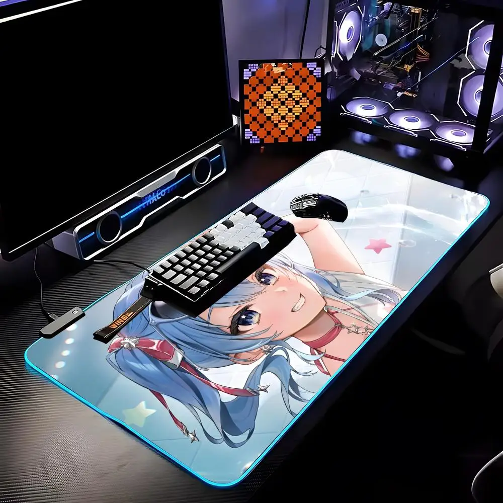Hoshimati Suisei Mouse Pad RGB HD Mousepad Pad Rug Desk Mat Computer Gaming PC Accessories Rubber Keyboard LED Mats
Hoshimati Suisei Mouse Pad RGB HD Mousepad Pad Rug Desk Mat Computer Gaming PC Accessories Rubber Keyboard LED Mats
