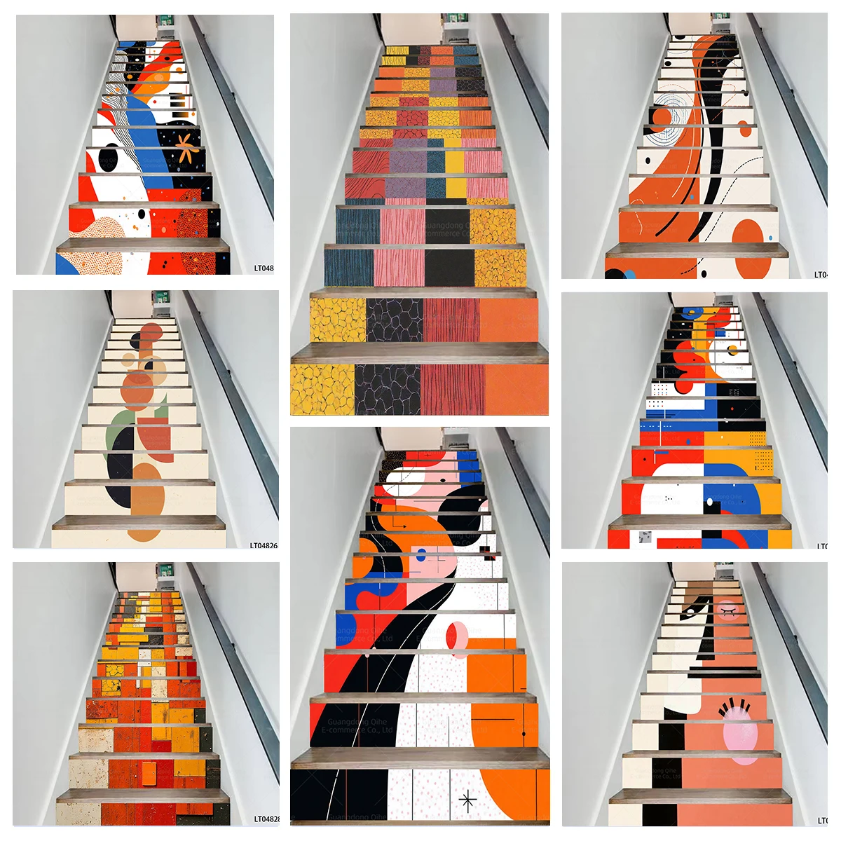 Modern Abstract Art & Modern Collage Art PVC Stair Stickers, Waterproof Wear-Resistant Home Decor Decals
Modern Abstract Art & Modern Collage Art PVC Stair Stickers, Waterproof Wear-Resistant Home Decor Decals