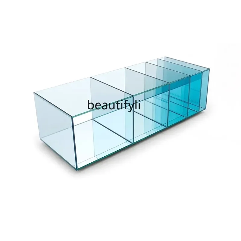 A Designer modern coffee table minimalist high-end living room rectangular transparent glass low table
A Designer modern coffee table minimalist high-end living room rectangular transparent glass low table