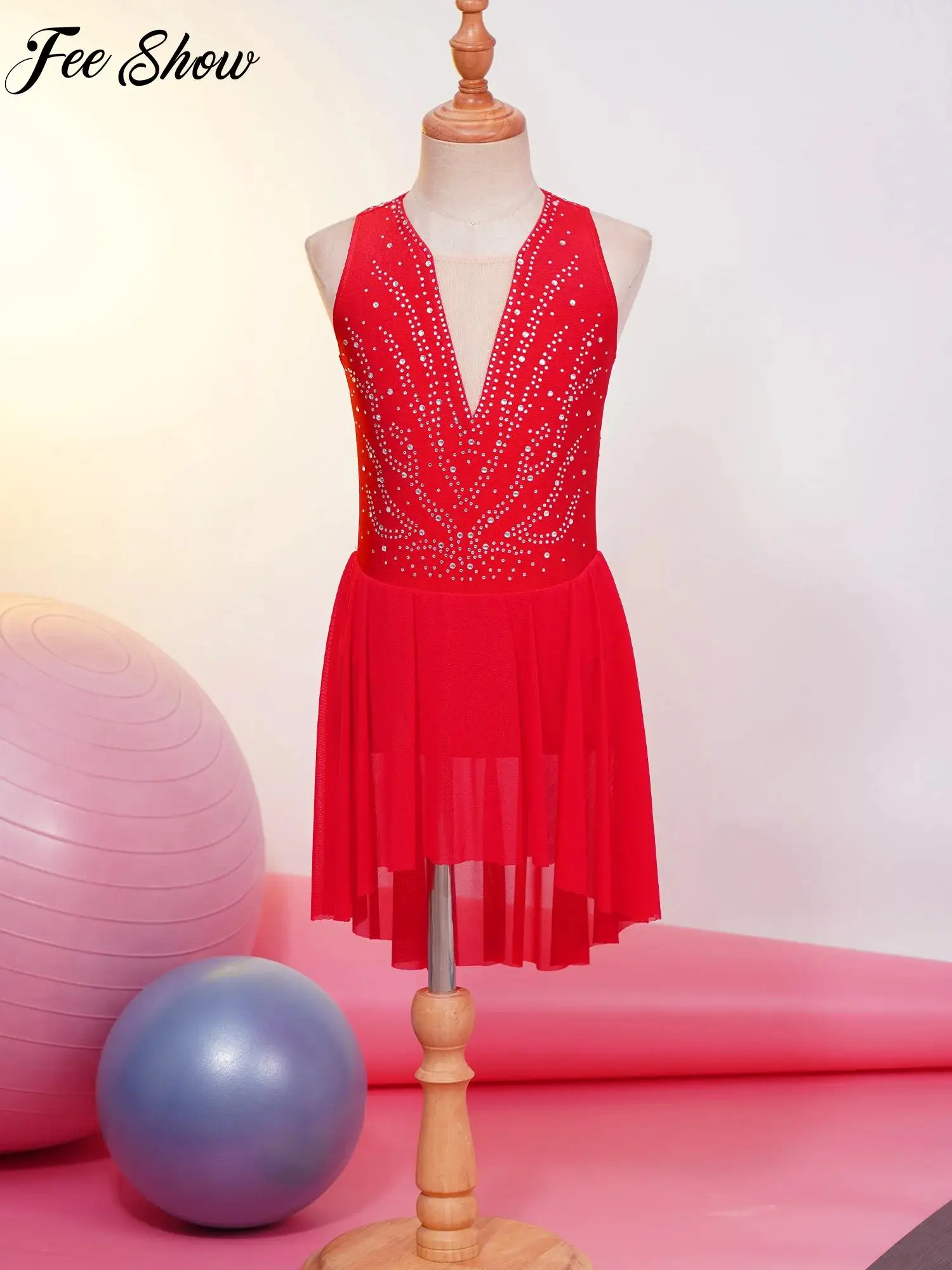 Shiny Rhinestone Figure Skating Performance Dress for Kids Girl Sleeveless Lyrical Contemporary Dance Rhythmic Gymnastic Costume
Shiny Rhinestone Figure Skating Performance Dress for Kids Girl Sleeveless Lyrical Contemporary Dance Rhythmic Gymnastic Costume