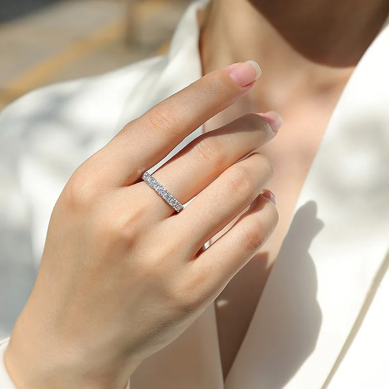 7 Stone 0.1CT Certified Moissanite Ring 925 Sterling Silver Elegant Women Engagement Wedding Fine Jewelry Promise Gift
7 Stone 0.1CT Certified Moissanite Ring 925 Sterling Silver Elegant Women Engagement Wedding Fine Jewelry Promise Gift