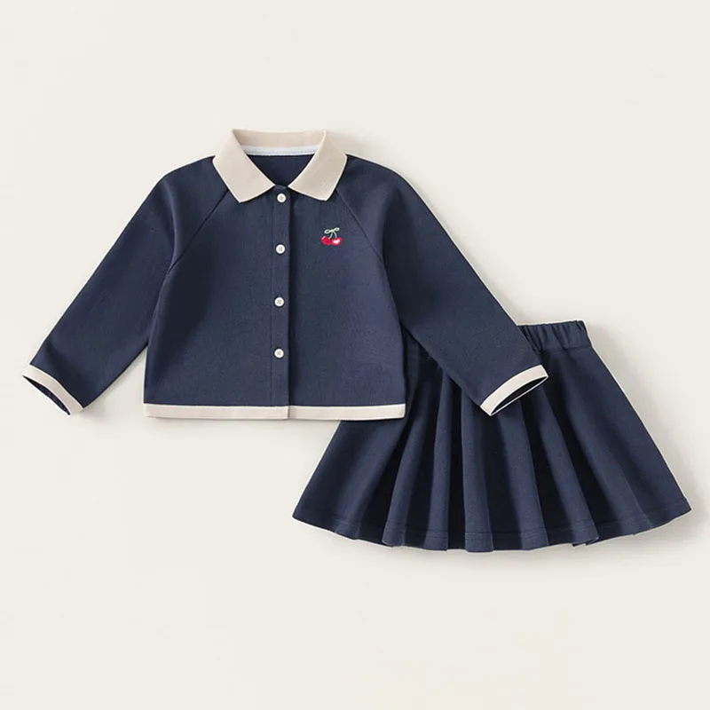 2Piece Spring Fall Baby Clothes Girls Outfit Sets Korean Fashion Cute Cherry Long Sleeve Coat+Skirt Boutique Kids Clothing B121
2Piece Spring Fall Baby Clothes Girls Outfit Sets Korean Fashion Cute Cherry Long Sleeve Coat+Skirt Boutique Kids Clothing B121
