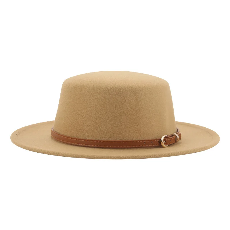 Flat Top Cross-border Flat Top Wool Felt Hat Ribbon British Wide Brimmed Top Hat Dame Casual Gentleman's Gala
Flat Top Cross-border Flat Top Wool Felt Hat Ribbon British Wide Brimmed Top Hat Dame Casual Gentleman's Gala