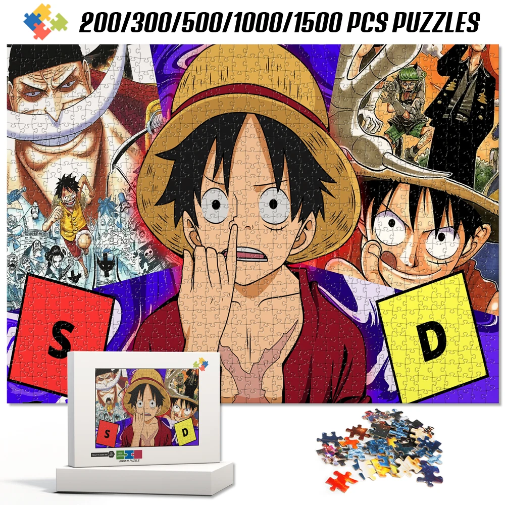 One Piece Luffy Straw Hat Crew Jigsaw Puzzles 108-1500 Pieces Full Color High Quality Puzzles Brain Teaser Game for Kids Adults
One Piece Luffy Straw Hat Crew Jigsaw Puzzles 108-1500 Pieces Full Color High Quality Puzzles Brain Teaser Game for Kids Adults