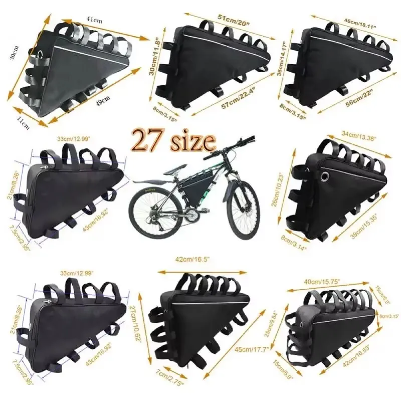 Electric Bicycle Triangle Battery Storage Bag for 36V 48V 60V 72V E-Bike Mountain Bike Tube Frame Hanging Battery Case
Electric Bicycle Triangle Battery Storage Bag for 36V 48V 60V 72V E-Bike Mountain Bike Tube Frame Hanging Battery Case
