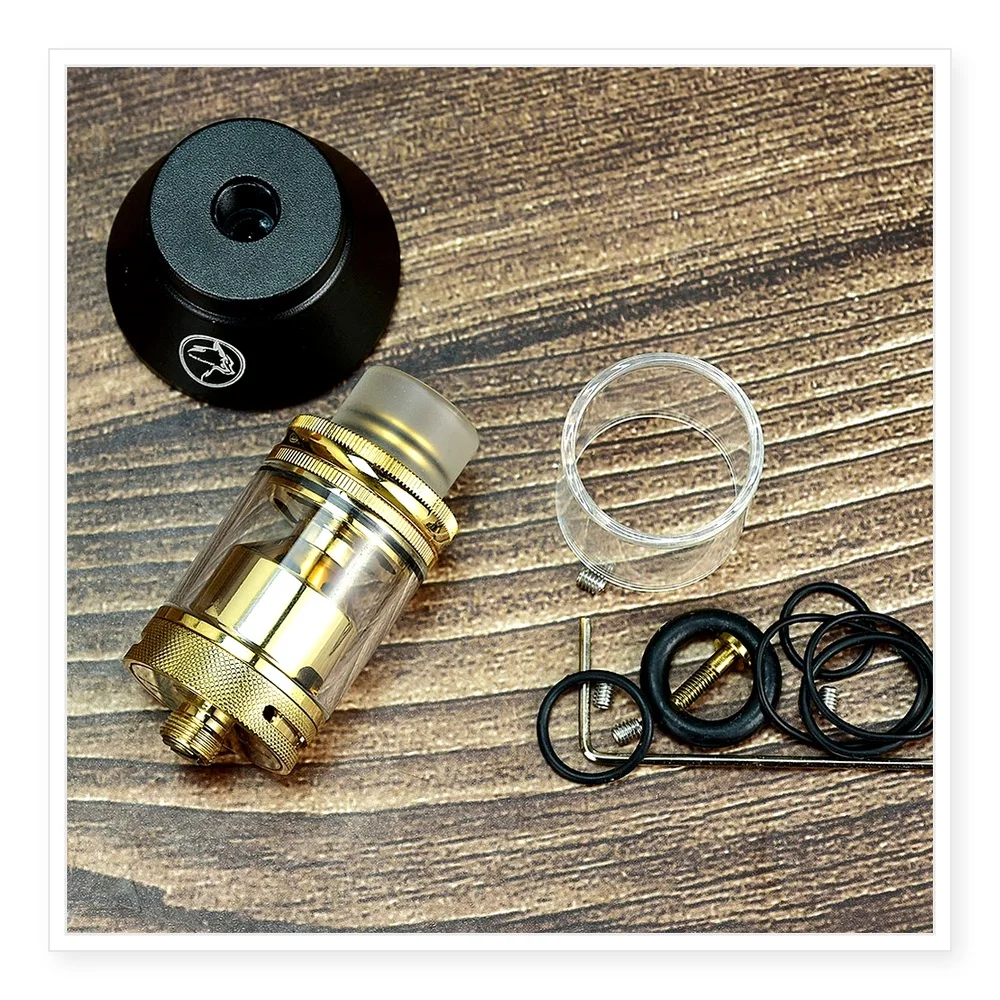 Zeus 24mm RTA Vape Tank - Rebuildable Dual Coil Atomizer, 4ml Capacity, 316 Stainless Steel
Zeus 24mm RTA Vape Tank - Rebuildable Dual Coil Atomizer, 4ml Capacity, 316 Stainless Steel