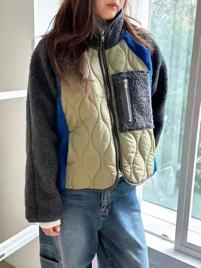 Autumn Winter New Sle Zipper Stand Collar Fce Patchwork Cotton Jaet Women's Faion Outerwear Ele Lady Commute
Autumn Winter New Sle Zipper Stand Collar Fce Patchwork Cotton Jaet Women's Faion Outerwear Ele Lady Commute