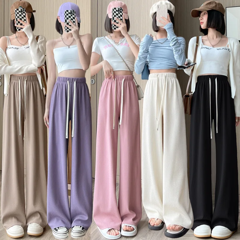 Women's Trousers High Waist Drop Wide Legs Straight Long Pants Solid ColorThin Comfort Casual Versatile 2024 New
Women's Trousers High Waist Drop Wide Legs Straight Long Pants Solid ColorThin Comfort Casual Versatile 2024 New