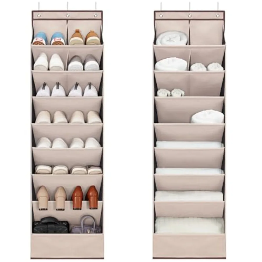 2 Pack Shoe Organizer with 6 Extra Large Pockets and 4 Large Pocket Over the Door Sturdy Closet Storage Rack Hanging Shoe Organ
2 Pack Shoe Organizer with 6 Extra Large Pockets and 4 Large Pocket Over the Door Sturdy Closet Storage Rack Hanging Shoe Organ