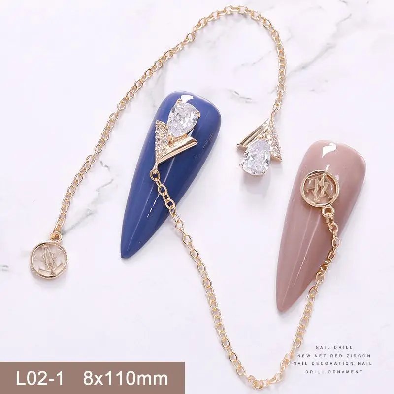 10pcs L02 Luxury Brand Logo Drop Chain Zircon Nail Art Crystals Jewelry Rhinestone Nails Accessories Supplies Decorations Charms
10pcs L02 Luxury Brand Logo Drop Chain Zircon Nail Art Crystals Jewelry Rhinestone Nails Accessories Supplies Decorations Charms