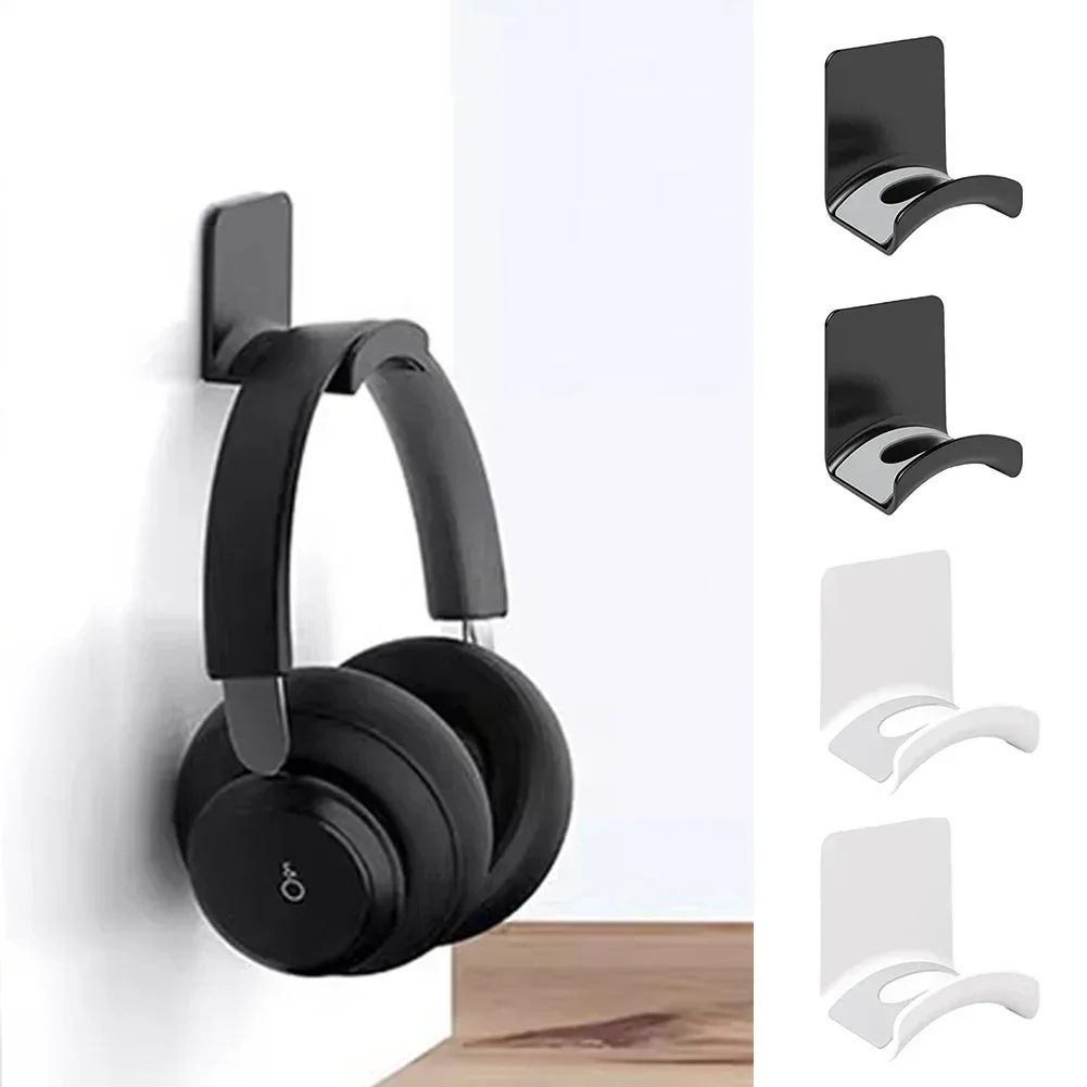 Universal Headphone Stand Adhensive Plastic Wall Mount Hanger Under Desk Headset Rack Holder Support for Gaming Earphone Bracket Universal Headphone Stand Adhensive Plastic Wall Mount Hanger Under Desk Headset Rack Holder Support for Gaming Earphone Bracket