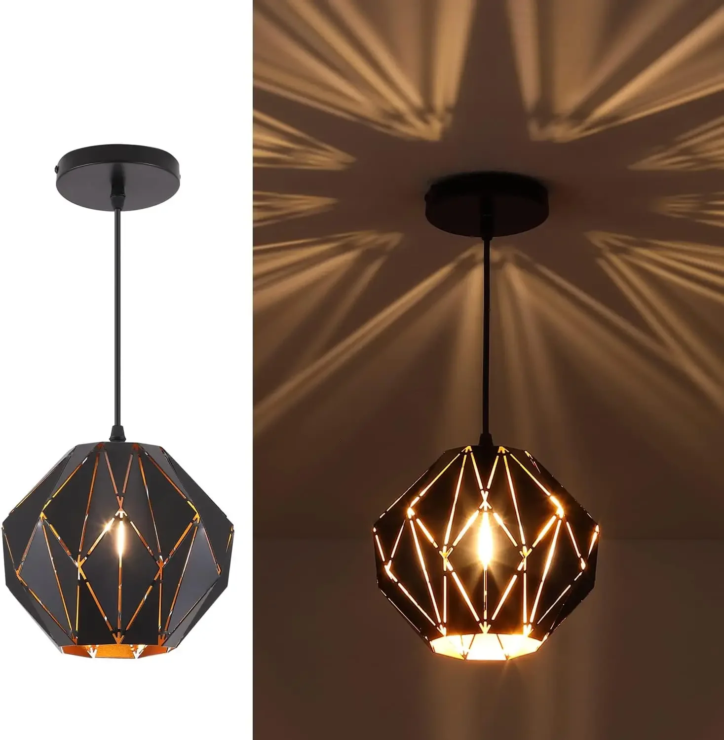 Vintage Pendant Lamp Retro Farmhouse Ceiling Hanging Light Fixture Black Metal Creative Geometric Diamond crystal chandelier
Vintage Pendant Lamp Retro Farmhouse Ceiling Hanging Light Fixture Black Metal Creative Geometric Diamond crystal chandelier