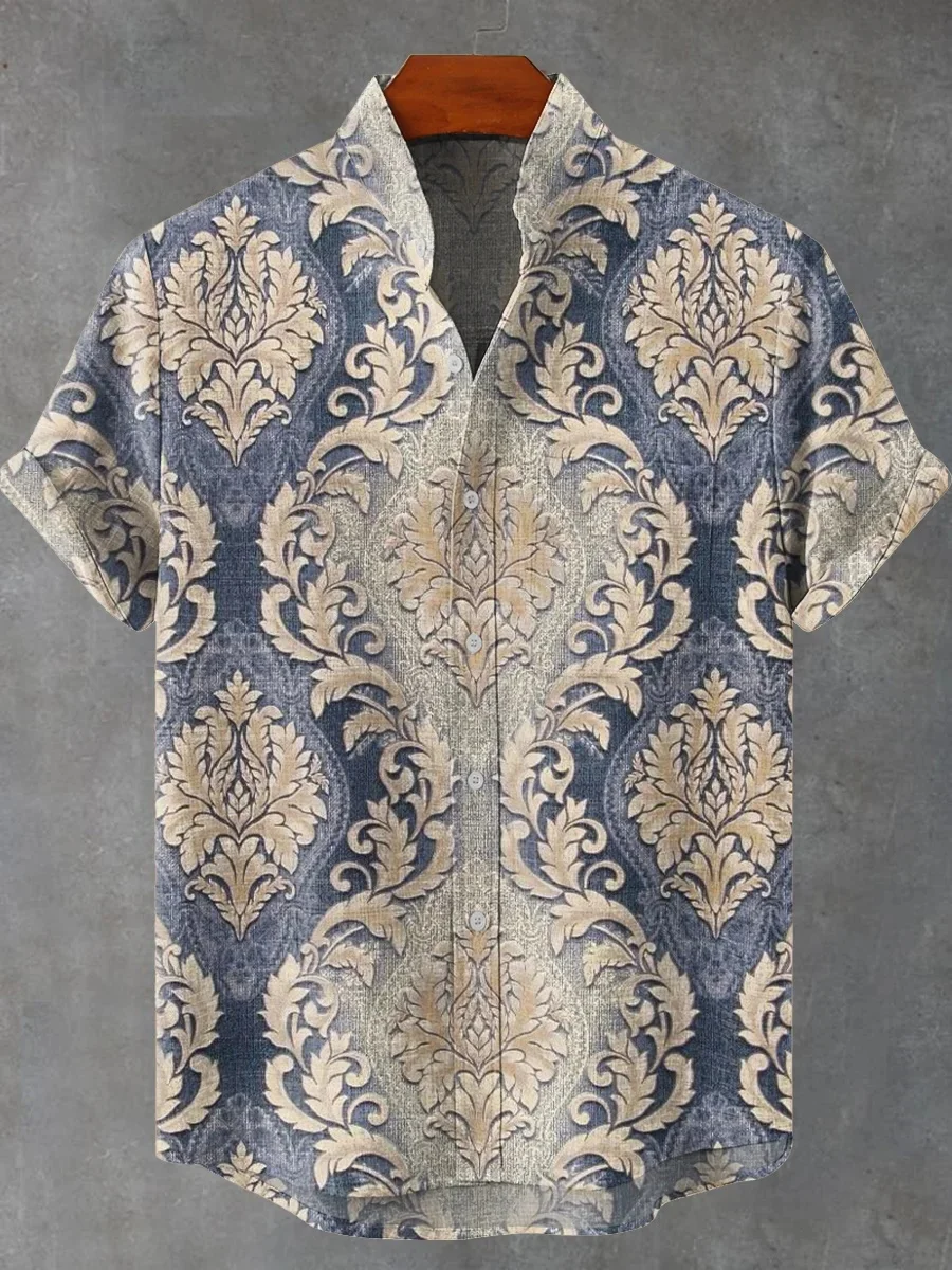 2025 new men's casual and fashionable linen shirts, short-sleeved tops, printed Hawaiian shirts, and high-end social shirts
2025 new men's casual and fashionable linen shirts, short-sleeved tops, printed Hawaiian shirts, and high-end social shirts