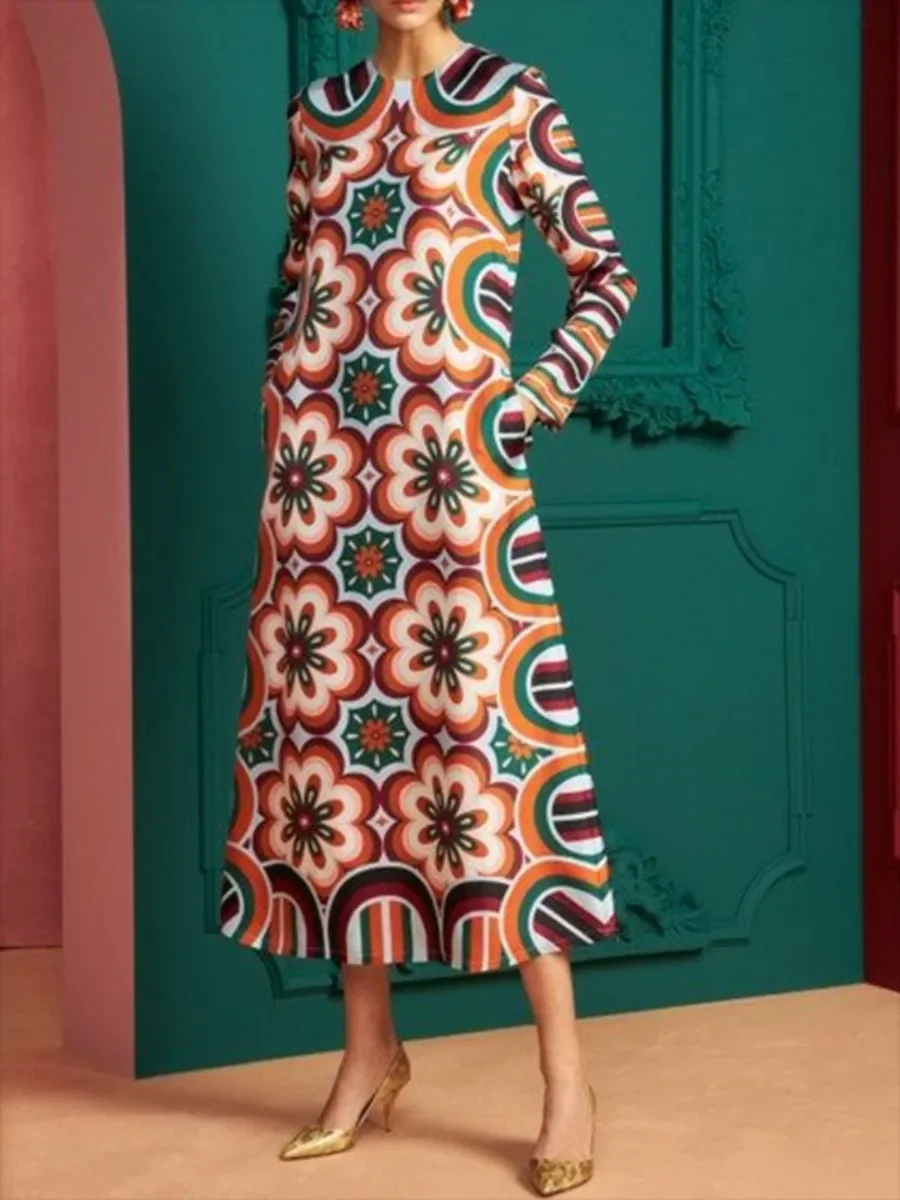 Missuoo 2024 Printed Dress for Women Round Neck Long Sleeves Loose Fit Pleated Midi Dress Spring and Autumn A-line Dresses
Missuoo 2024 Printed Dress for Women Round Neck Long Sleeves Loose Fit Pleated Midi Dress Spring and Autumn A-line Dresses