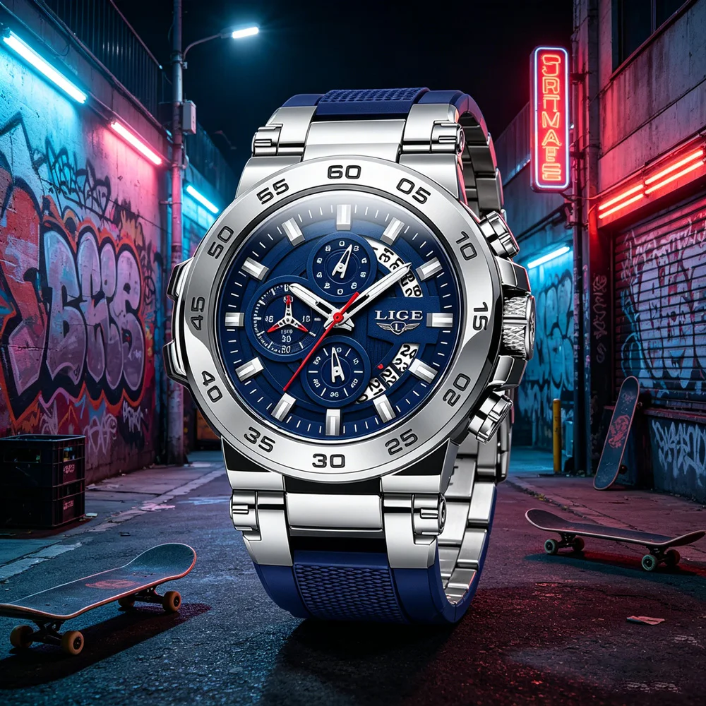 LIGE Sports Man Watch Waterproof Luminous Date Quartz Wristwatches Big Dial Silicone Watches for Men Male Student Clock
LIGE Sports Man Watch Waterproof Luminous Date Quartz Wristwatches Big Dial Silicone Watches for Men Male Student Clock