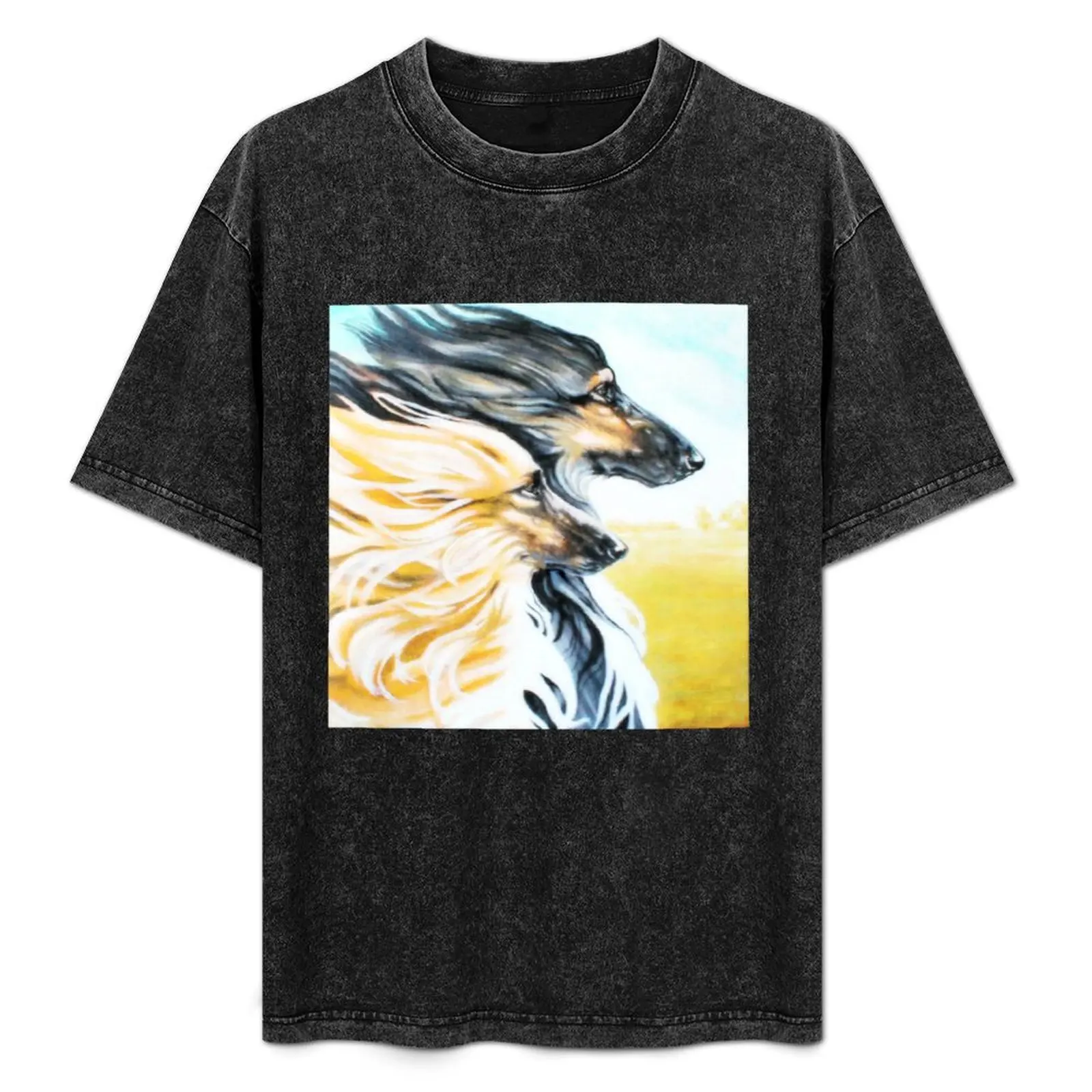 Windswept Afghan Hounds. T-Shirt Plus Size Summer Short Sleeve T-Shirt
Windswept Afghan Hounds. T-Shirt Plus Size Summer Short Sleeve T-Shirt