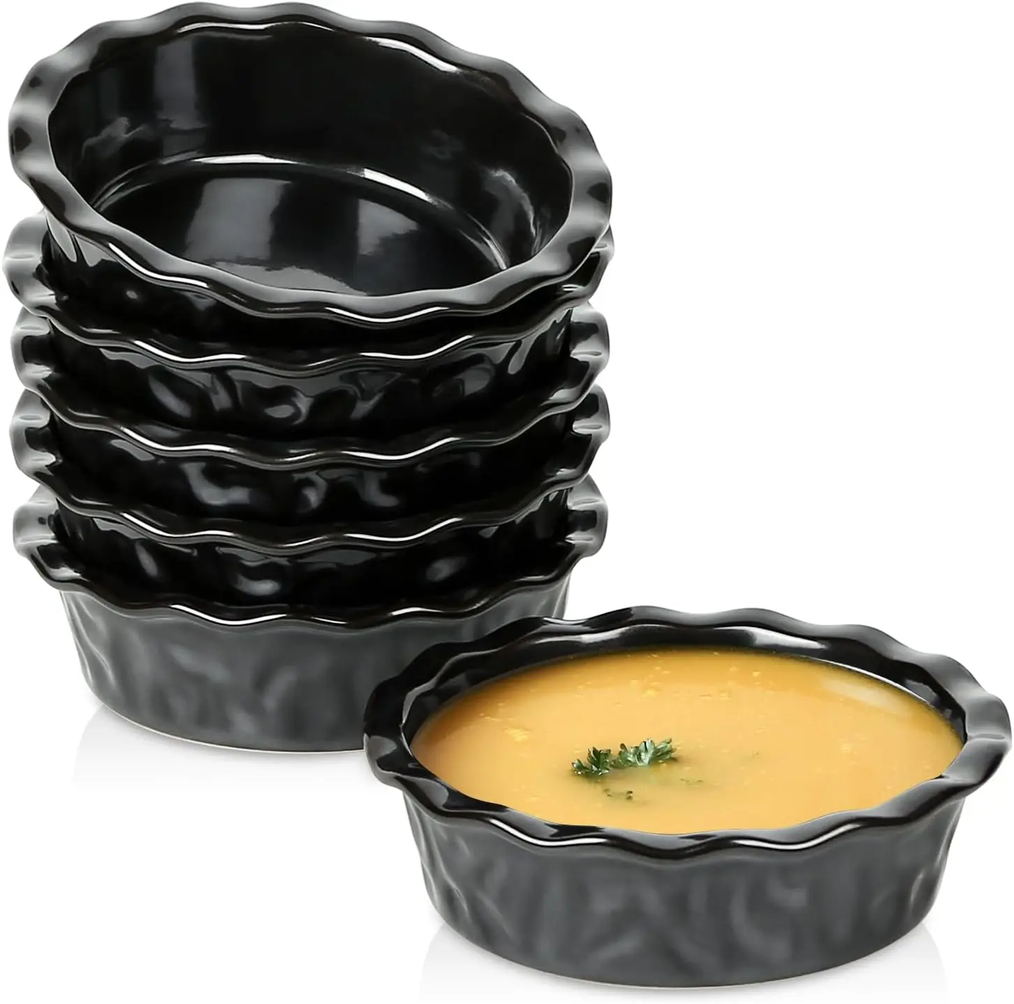 Ceramic Pie Pan for Baking - 5.5 inch Small Pie Plates Deep Dish Round Pot Casserole Mini Serving
Ceramic Pie Pan for Baking - 5.5 inch Small Pie Plates Deep Dish Round Pot Casserole Mini Serving