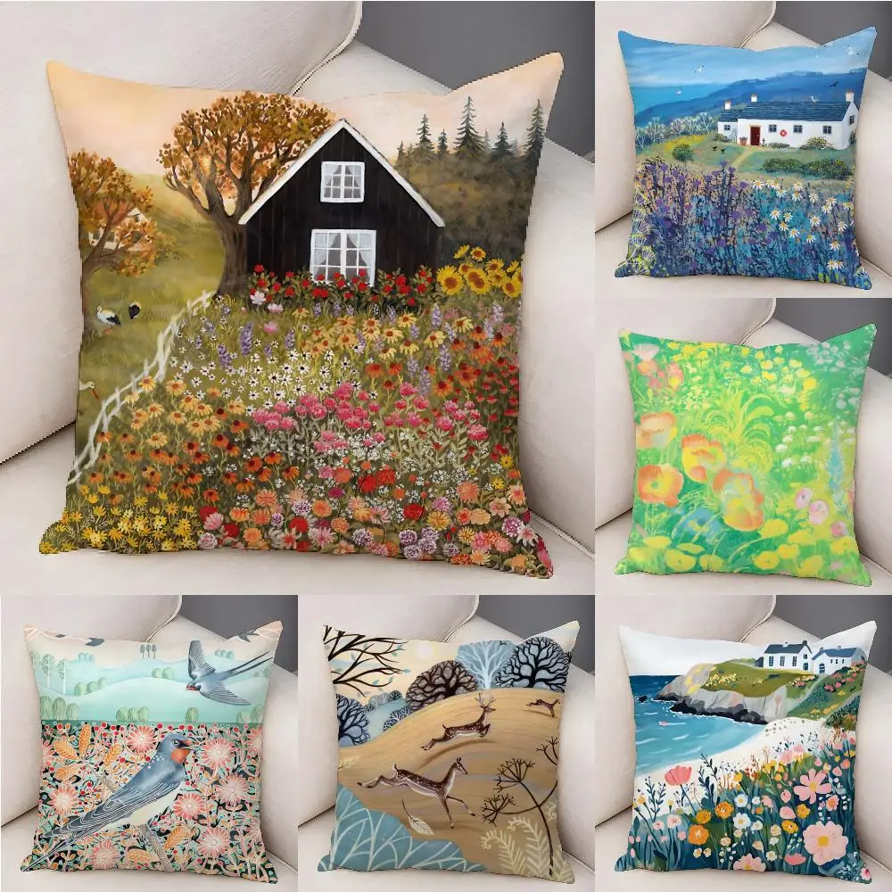 Springtime Rural Plants Wildflower Cushion Cover Natural Linen Organic Fabric Double-Sided Printing Breathable For Decor
Springtime Rural Plants Wildflower Cushion Cover Natural Linen Organic Fabric Double-Sided Printing Breathable For Decor