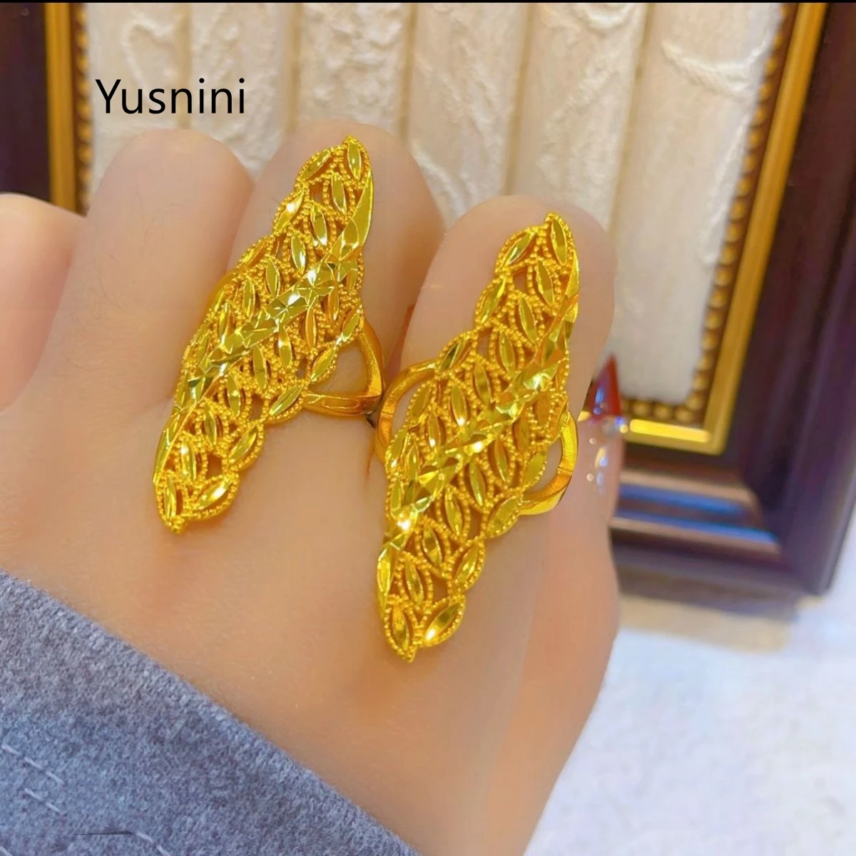 Dubai Women's 24K Gold Plated Ring Adjustable Ring Wedding Couple Jewelry Gift Ethiopia YY10983
Dubai Women's 24K Gold Plated Ring Adjustable Ring Wedding Couple Jewelry Gift Ethiopia YY10983