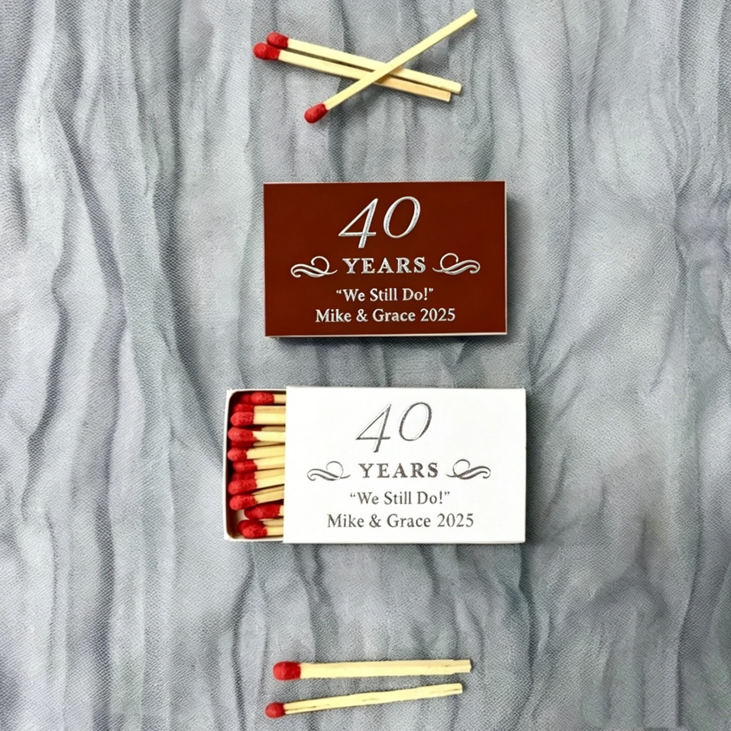 Personalized Wedding Sturdy Matchboxes, Custom Durable Safety Matches, Practical Favours for Wedding
Personalized Wedding Sturdy Matchboxes, Custom Durable Safety Matches, Practical Favours for Wedding