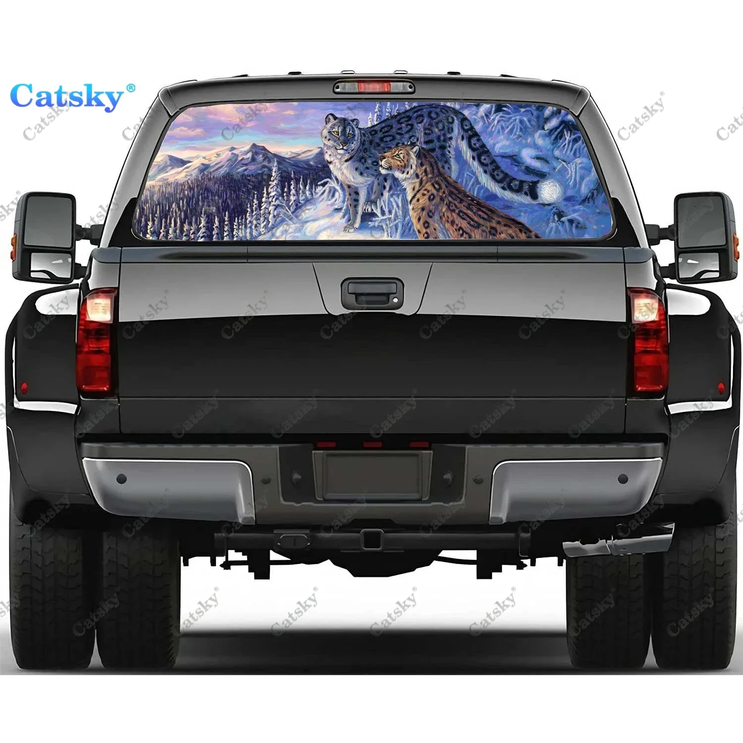 Snow Leopard Rear Window Decals for Truck,Pickup Window Decal,Rear Window Tint Graphic Perforated Vinyl Truck Sticker
Snow Leopard Rear Window Decals for Truck,Pickup Window Decal,Rear Window Tint Graphic Perforated Vinyl Truck Sticker