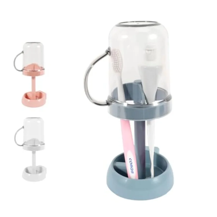 Toothbrush Stand with Cover/Cup, 3 Slots Toothbrush Holders for Bathrooms, Compatible with Toothpaste Conventional Toothbrushes
Toothbrush Stand with Cover/Cup, 3 Slots Toothbrush Holders for Bathrooms, Compatible with Toothpaste Conventional Toothbrushes