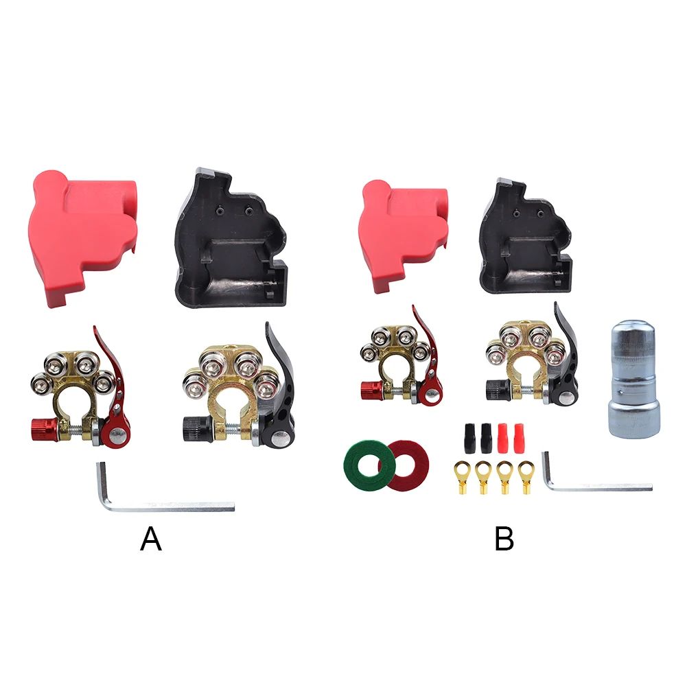 Клеммы автомобильного аккумулятора (плюс и минус) с шестигранным ключом, верхние клеммы для грузовиков, седанов, фургонов
Клеммы автомобильного аккумулятора (плюс и минус) с шестигранным ключом, верхние клеммы для грузовиков, седанов, фургонов