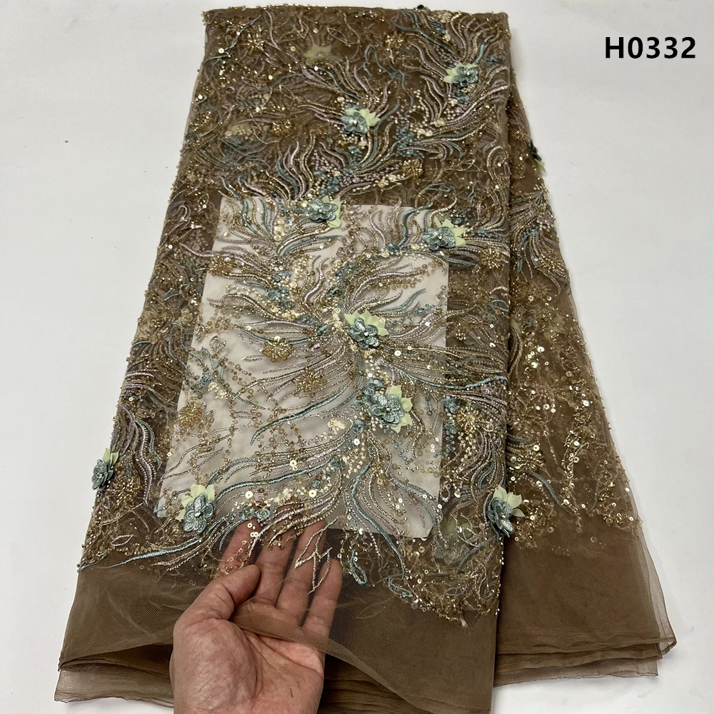 2025 African Nigeria High-Quality Sequins Embroidery Tulle Lace Fabric Guipure Dress Beads Stone 5Yards for Wedding Party 25-1
2025 African Nigeria High-Quality Sequins Embroidery Tulle Lace Fabric Guipure Dress Beads Stone 5Yards for Wedding Party 25-1