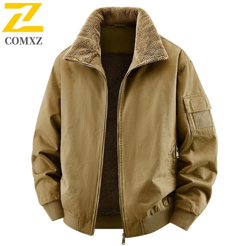 COMXZ 2025 New Mens Jackets Washed Fleece Lined Thick Multi Pocket Cotton Windproof Coat Stand Collar Autumn Business Jacket
COMXZ 2025 New Mens Jackets Washed Fleece Lined Thick Multi Pocket Cotton Windproof Coat Stand Collar Autumn Business Jacket