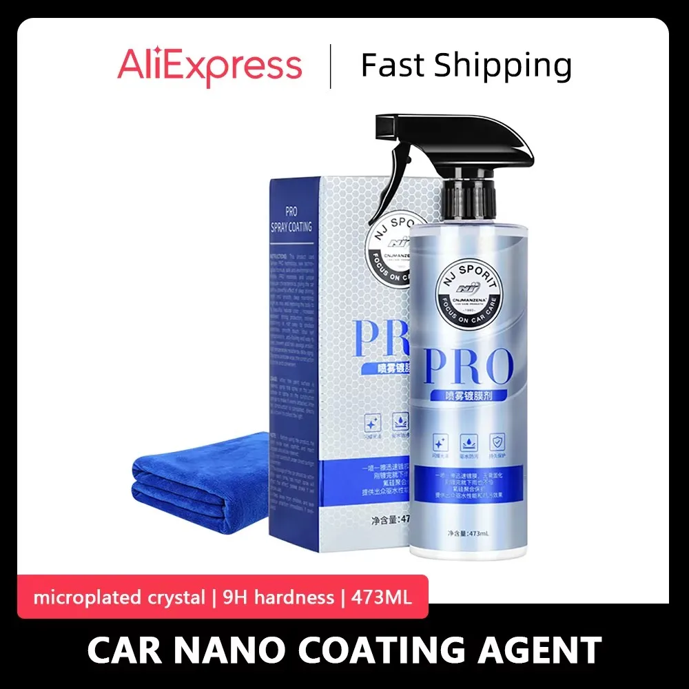 473ML Car Nano Coating Agent Spray Car Accessories 9H Hardness Detailing Polisher Ceramic Coating Glass Plated Crystal Auto
473ML Car Nano Coating Agent Spray Car Accessories 9H Hardness Detailing Polisher Ceramic Coating Glass Plated Crystal Auto
